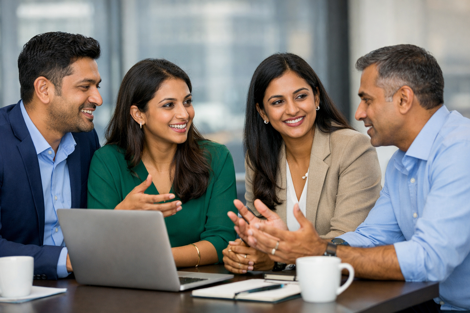 NRI discussing financial matters